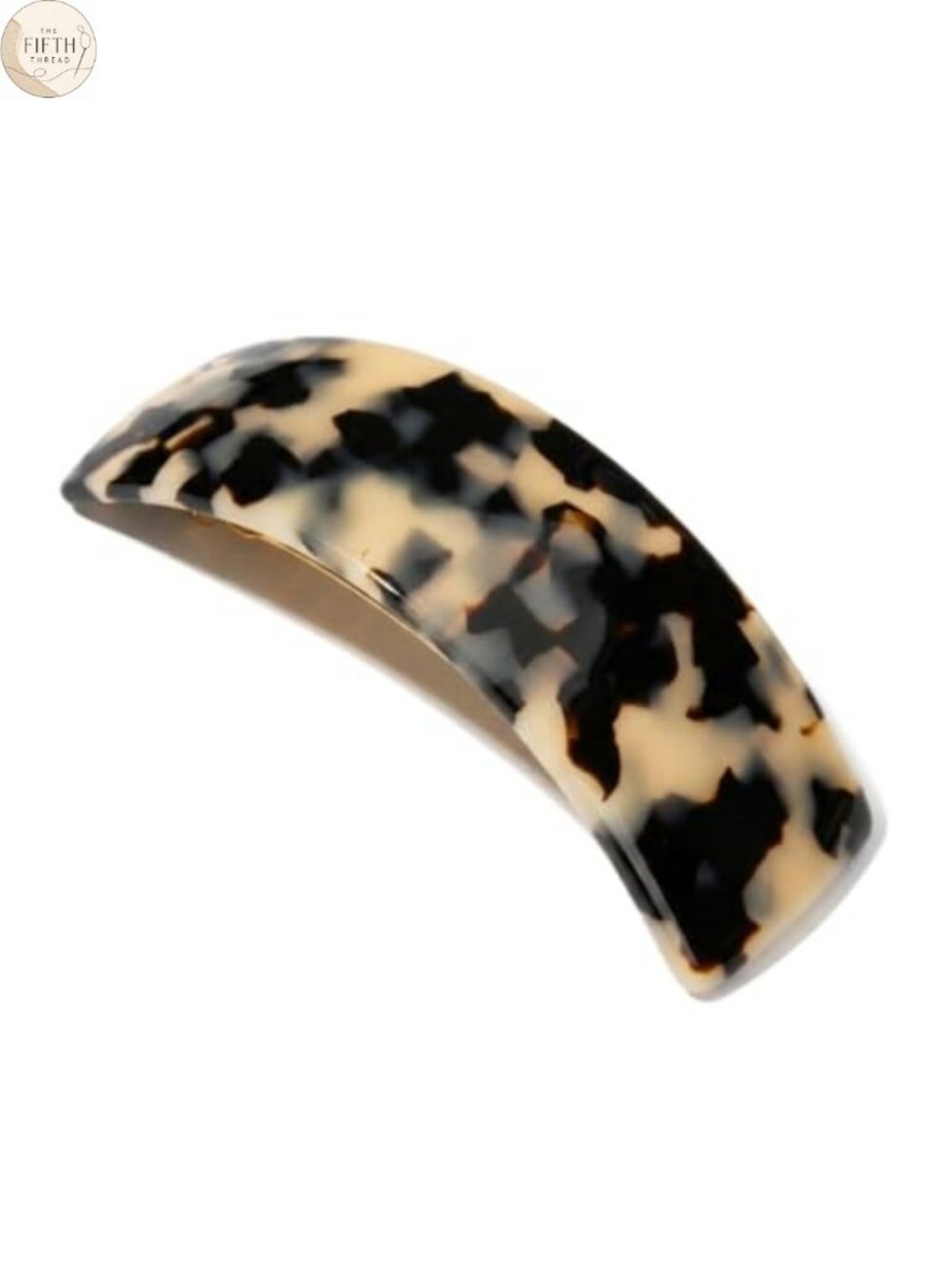 Large Tortoiseshell Barrette for Thick Curly Hair, French Acetate Hair Clip